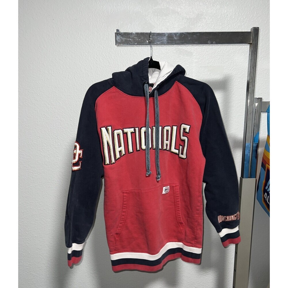 Washington Nationals Sweatshirt VNTG Medium Hoodie Stitches Athletic Gear